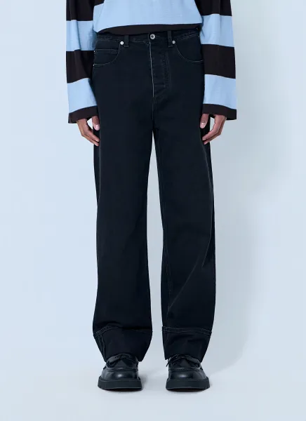 Wide-Leg Denim Jeans