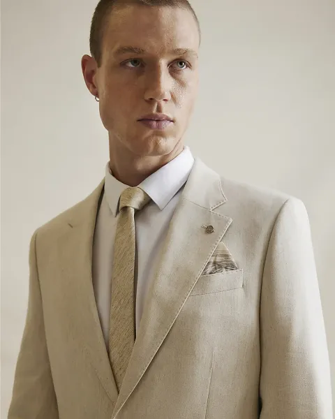 River Island Tie And Handkerchief Set