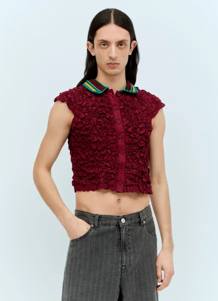 Crochet Collar Kass Shirt
