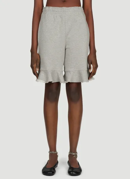 Ruffled Track Shorts