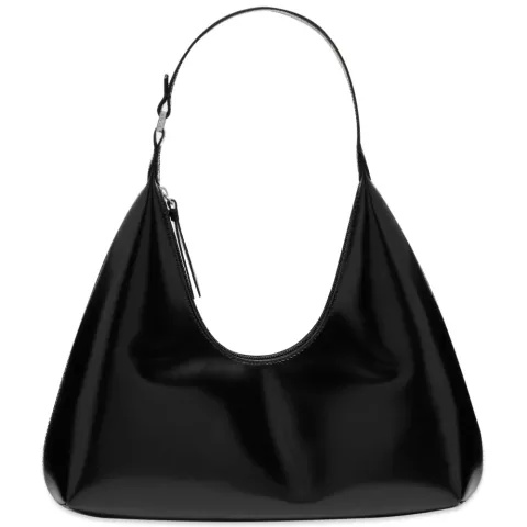 Amber Black Semi Patent Leather