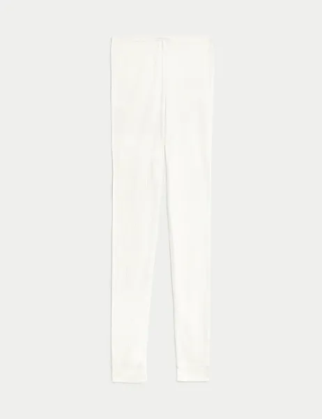 Marks & Spencer Medium Warmth Thermal Pointelle Leggings White
