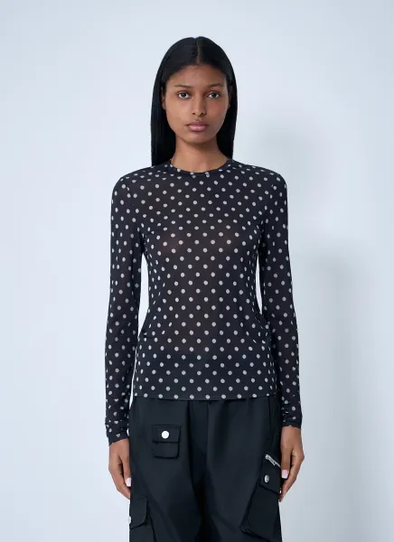 Printed Sheer Top