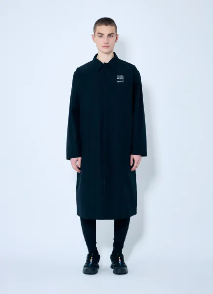 Logo Print Trench Coat