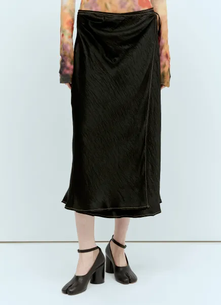 Satin Wrap Skirt