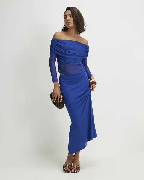 River Island Mesh Maxi Skirt