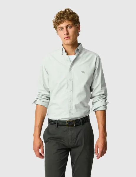 Rodd & Gunn Gunn Slim Fit Pure Cotton Oxford Shirt Light Green