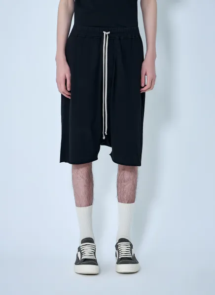 Drop-Crotch Drawstring Shorts