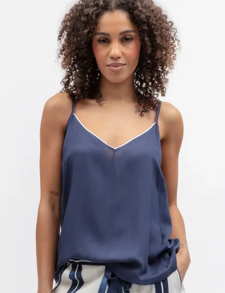 Modal Cami Top Navy