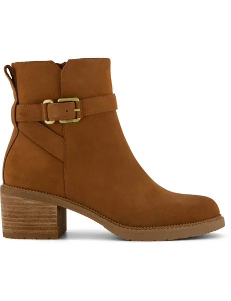 Hailey Suede Buckle Ankle Boots