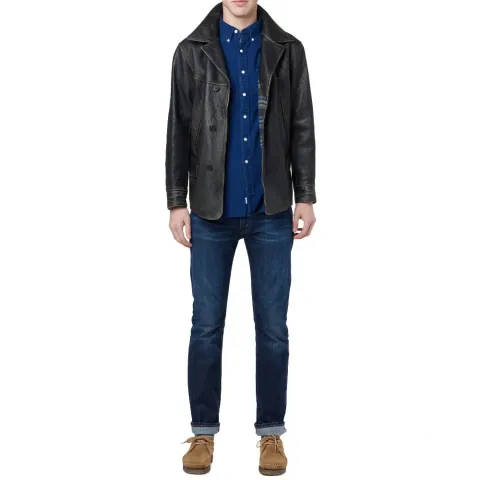 Steer Hide Leather Henderson Coat