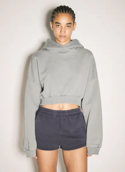 Cropped Heavy Hooded Sweatshirt
