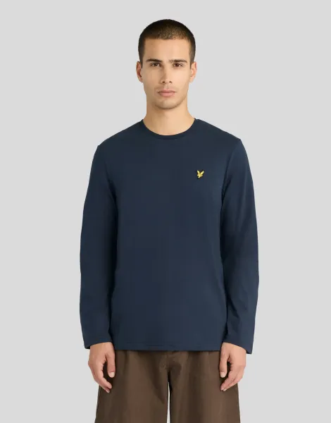 Lyle & Scott Boxy Long Sleeve Cotton T-Shirt