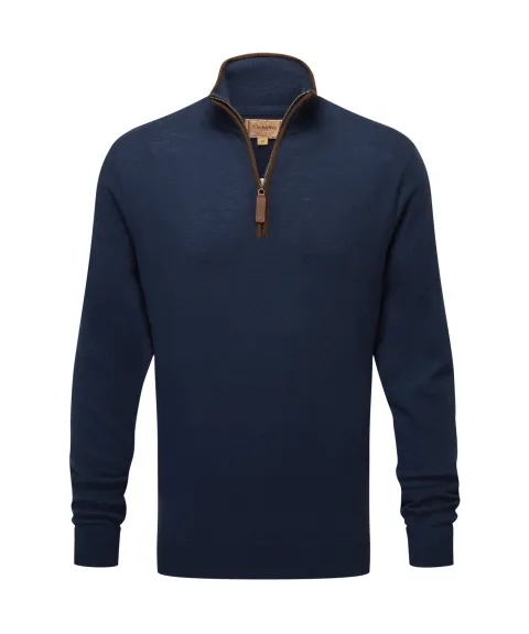 Schöffel Country Jura Quarter Zip Jumper - Navy