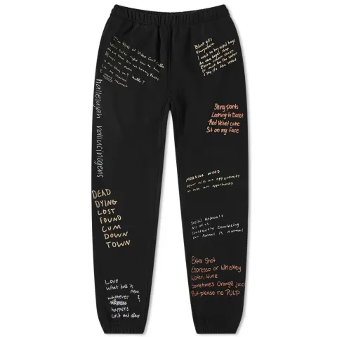 Remote Distressed Poem Sweat Pant