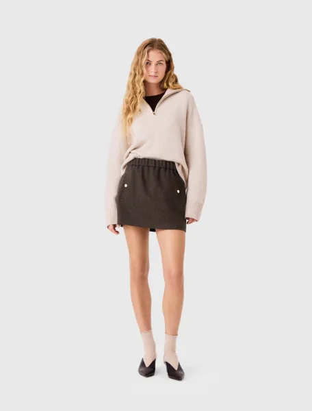 Maje Short wool skirt