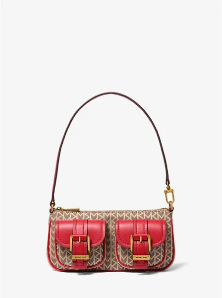 Michael Kors Zoe Small MK2000 Logo Jacquard Pochette