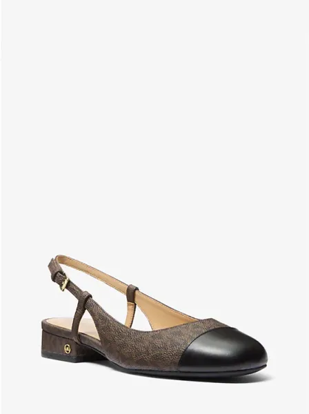 Perla Flex Signature Logo Slingback Flat