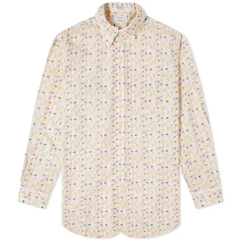 19Th Century Button Down Dancers Print Shirt