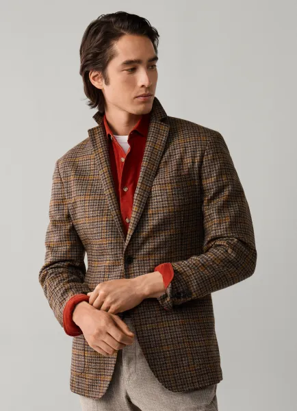 Hackett Wool-Cashmere Check Blazer - Woven in Italy