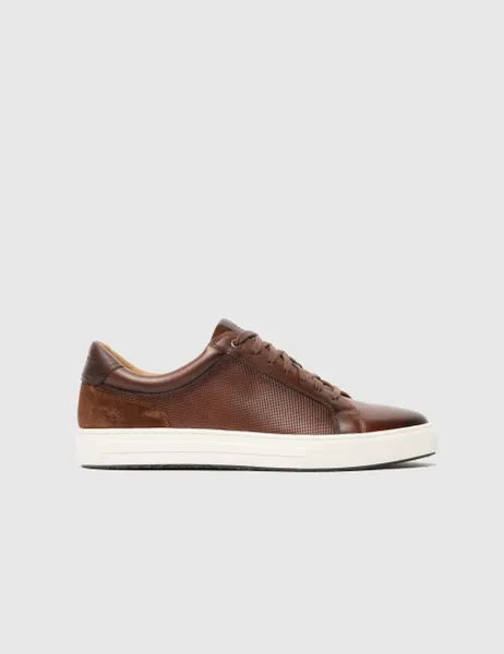 Rodd & Gunn Leather Lace Up Trainers Brown