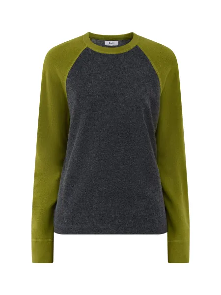 Boii Wool Blend Polly Contrast Knit Jumper - Dark Grey Melange