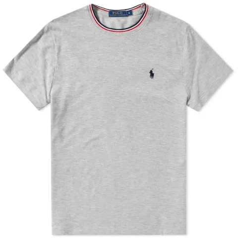 Tricolor Tipped Pique Tee