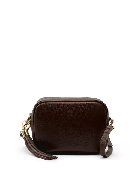 Apatchy London The Tassel Chocolate Leather Crossbody Bag