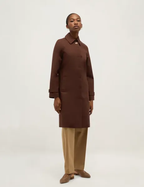 Hobbs Cotton Rich Showerproof Trench Coat Dark Brown