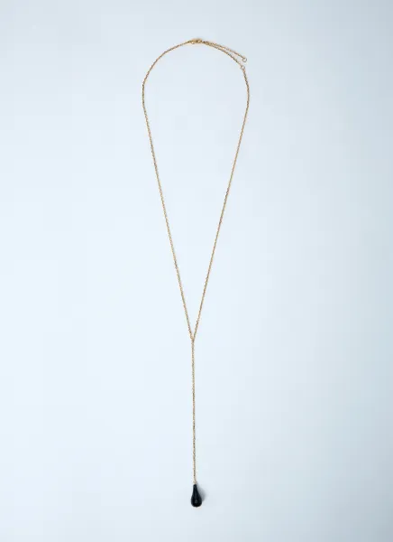 Onyx Drop Necklace