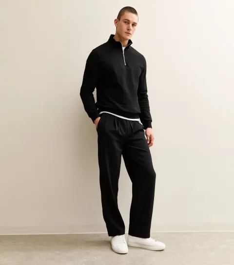 Men's Black Drawstring Trousers