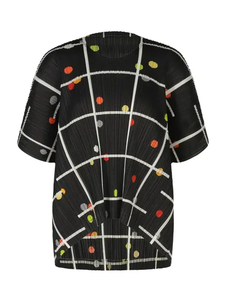 Pleats Please Boxy Top Black