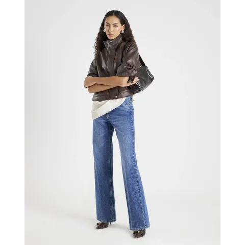 River Island High Waisted Relaxed Straight Leg Jeans