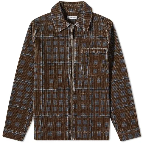 Check Cord Zip Overshirt
