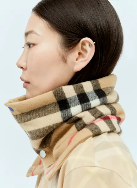 Check Cashmere Snood