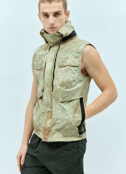 Dissolving Grid Camo Vest