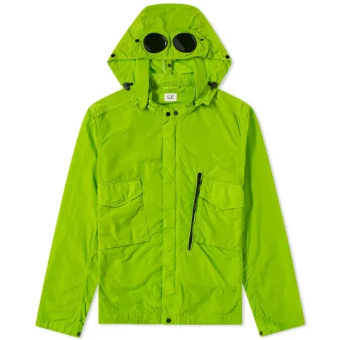 Chrome Goggle Hooded Shirt Jacket
