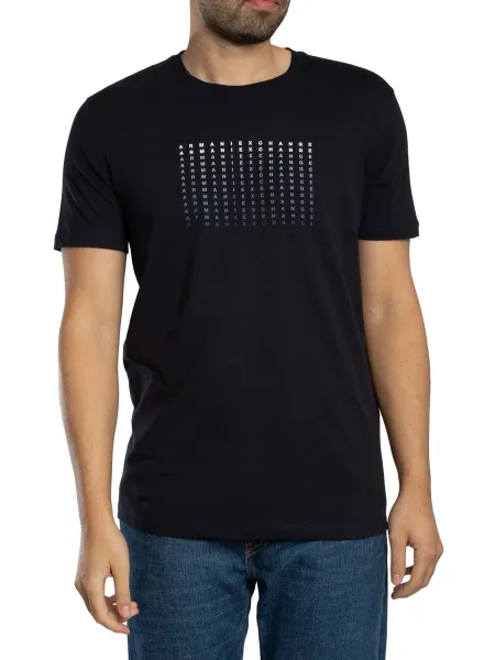Armani Exchange Slim Brand Repeat Graphic T-Shirt