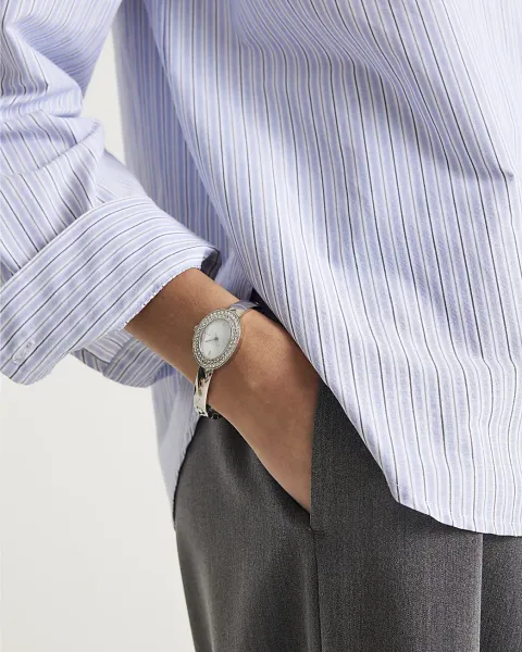 River Island Skinny Strap Oval Watch