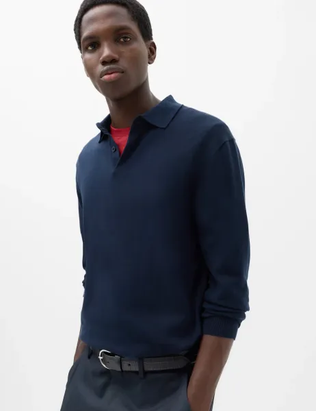 Marks & Spencer 2 Pack Pure Cotton Regular Fit Polo Shirts Navy