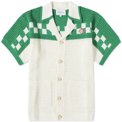 Faux Crochet Short Sleeve Shirt