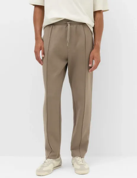 Marks & Spencer Ultimate Cotton Rich Straight Leg Joggers Mocha