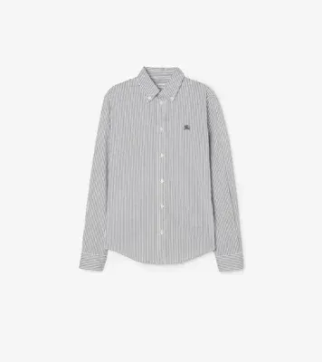 Classic Fit Stretch Cotton Shirt in Thunder grey