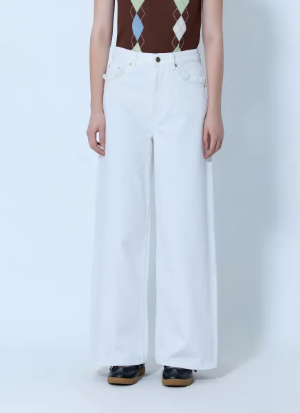 GANNI White Denim Lari Jeans