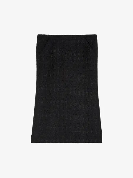 Light Tweed Bumster Skirt