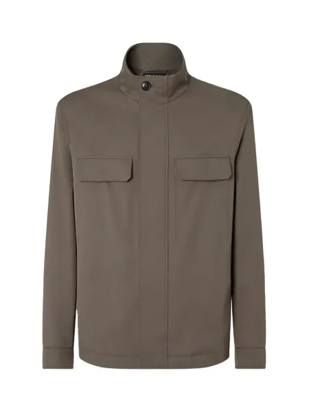 Microfiber Jacket Dark Taupe