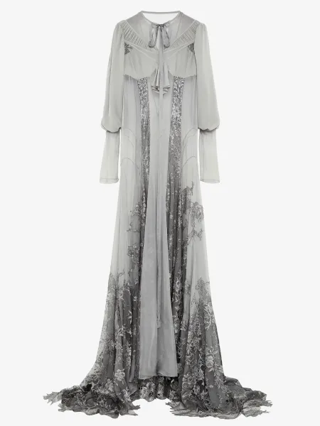 Floral Lace Evening Dress