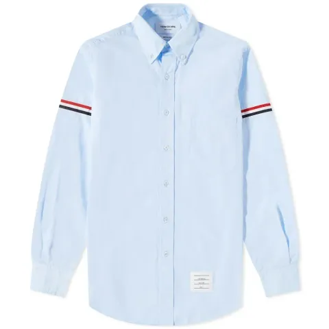 Grosgrain Arm Band Solid Poplin Shirt