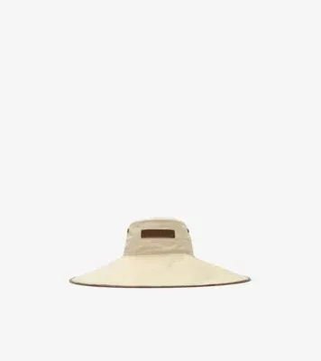 Logo Gabardine Sun Hat in Calico beige