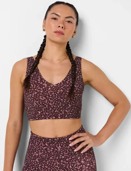 Sweaty Betty Ultimate Studio Yoga Voop Bra Brown Mix